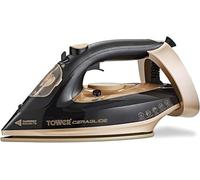 Tower Ceralide Steam Iron With Fast Heatup Long Power Cord T22021TL 3100W Golden