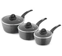 Tower 3 Piece Graphite Forged Saucepan Set - Grey - Wilko