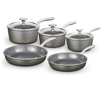Tower Cerastone Pro 5 Piece Aluminium Pan Set - Grey