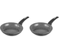 Tower Cerastone T81222 Forged Frying Pan with Non-Stick Coating and Soft Touch Handles, Graphite, 20 cm (Pack of 2)