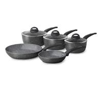 Tower Cerastone T81276 Forged 5 Piece Pan Set with Non-Stick Coating and Soft Touch Handles, 18/20/22 cm Saucepans