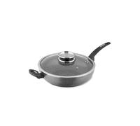 Tower T81279 Cerastone Induction Wok Pan With Glass Lid, Non Stick Ceramic Coating, Easy to Clean, Graphite, 30 cm