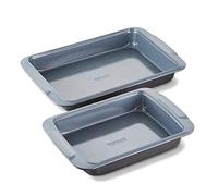 Tower Cerasure 2 Piece Roasting Tray Set with Carbon Steel Construction, Graphite, T843070