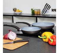 Tower Cerasure Frying Pan Set, 2 Piece, Non-Stick,Induction Safe,Graphite T80300