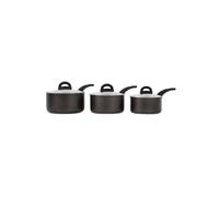 Tower Cerasure Saucepan Set, 3 Piece, Non-Stick, Induction Safe, Graphite in Metallics Tower Metallics