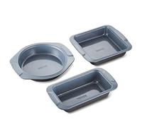 Tower Cerasure T843073 3 Piece Baking Tray Set with Carbon Steel Construction, Graphite