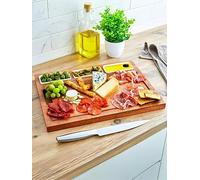 Tower Multi-Purpose Chopping Board with Ceramic Bowls, Suitable for Food Preparation and Serving, Mango Wood, T847044