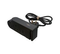 Tower Clip On Black 13A 2 Socket Extension Lead With Usb, 1.5M