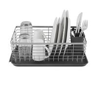 Tower Compact Dish Rack with Cutlery Holder, Removable Draining Tray, Grey, T847001