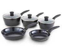 Tower Diamo 5 Piece Aluminium Pan Set - Black