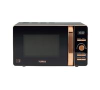 Tower T24021 Digital Microwave with 60-Minute Timer and 8 Autocook Settings, 20L, 800W Black and Rose Gold, pack 1