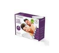 Carmen C81190 Double Fitted Electric Under Blanket with Overheat Protection, 65W x 2, 193 x 137cm + 40cm Skirt, White