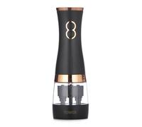 Tower Electric Salt and Pepper Mills, Battery Operated with Adjustable Ceramic Grinders, Black and Rose Gold, T847004BLK