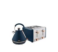 Tower Eejb225 Cavaletto Kettle And 4 Slice Toaster Set Blue