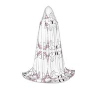 Tower Eiffel With Paris Couple Trip Flowers Floral Hooded Cape For Teenagers Witch Vampire Cosplay Party Halloween Christmas Printed Long Cloak