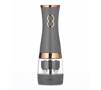 Tower T847004GRY Electric Salt and Pepper Mills, Battery Operated with Adjustable Ceramic Grinders, Grey and Rose Gold