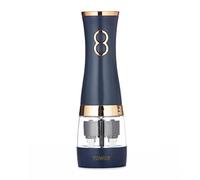 Tower T847004MNB Electric Salt and Pepper Mills, Battery Operated with Adjustable Ceramic Grinders, Midnight Blue and Rose Gold
