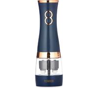 Tower Electric Salt and Pepper Mills, Battery Operated with Adjustable Ceramic Grinders, Midnight Blue and Rose Gold, T847004MNB