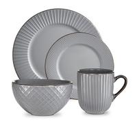 Tower Empire 16 Piece Dinnerware Set Grey