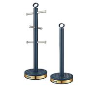 Tower Empire 6 Cup Mug Tree & Towel Pole Set Bronze