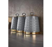 Tower Empire Set Of 3 Canisters Grey
