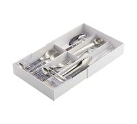 TOWER EXTENDABLE CUTLERY TRAY WITH SLIDE WH, bianco