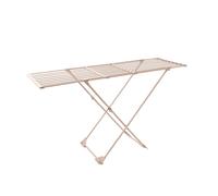 TOWER Extending Airer with Telescopic Poles， 16 Hanging Clips， Racks for Shoes， Foldable， Latte