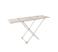 TOWER Extending Airer with Telescopic Poles， 16 Hanging Clips， Racks for Shoes， Foldable， Latte