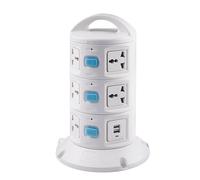 Tower Extension Cord, 12-Way Socket with 36 Holes, 750°C Flame Retardant Rating, Ideal for Home and Office Use, 5M Length