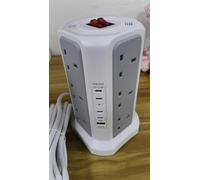 Tower Extension Lead 3M with USB Slots and PD 65W USB C, Extension Cable for Home, Office