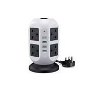 Tower Extension Lead 8 Socket +4 USB With Indicator & Surge Protection 5mt Wire