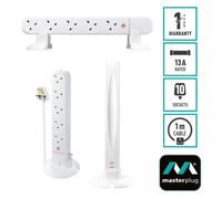 10G 1M 13A Surge Tower Ext Lead White SRGTOW10110-MP