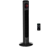 HOMCOM 38 Inch LED Tower Fan 70 Oscillation 3 Speed 3 Mode Remote Controller Grey, Grey