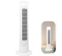 Tower Fan 32 Inch Oscillating - Quiet Cooling Fan with 3 Speed Settings, Timer & Wide Airflow - Slim Modern Design for Home, Office, Bedroom - White Portable Floor Fan