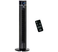 Tower Fan Cooling 3 Speed, 8h Timer, Oscillating, LED Panel, Black w/ RC