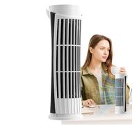 Tower Fan for Bedroom | Blowing Device USB Charging | Bladeless Quiet Tower Fan with LED Light for Car Travel Desk Garage Indoor RV Studio Kitchen