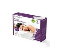 Carmen Single Fitted Electric Under Blanket with Overheat Protection, 85W, 193 x 91cm + 40cm Skirt, White, C81189