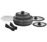 13-Piece Freedom Cookware Set with Detachable Handles Grey