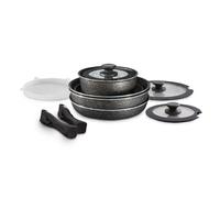 Tower Freedom Precision 13-Piece Cookware Set Black - Detachable Handles, Stackable, Induction Compatible - 10 Year Guarantee