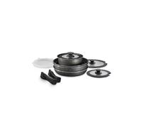 Tower Freedom 13pc Detachable Handles Cookware Set with Precision Black Diamond Coating, Induction Compatible, Stackable Design, Black