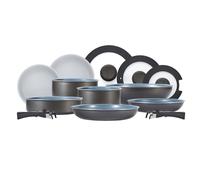 Tower Freedom T800200 13 Piece Cookware Set with Ceramic Coating, Stackable Design and Detachable Handles, Graphite, Aluminium
