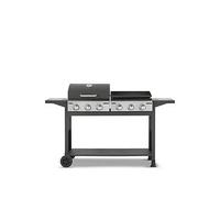 Tower Goucho Six Burner Gas BBQ and Plancha, Waterproof Cover, Black T978544