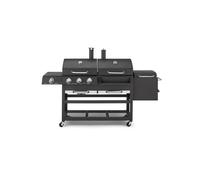 TOWER T978507 3 Burner Grill Gas & Charcoal BBQ & Smoker - Black