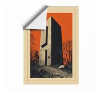 Tower in Desolate Land Rustic Unframed Wall Art Print A2 (59.4×42cm), Wall Decor for Living Room, Bedroom, Office & Home, Art Gift