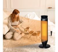 Tower Indoor Space Electric Heater with Oscillation Remote Control Timer [EEK: A]