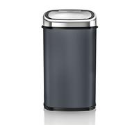 Tower T80902 Kitchen Bin with Sensor Lid, Automatic Soft-Close, Manual Override, 58 Litre, Charcoal