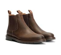 Tower London Harbour Leather Men's Dark Brown Chelsea Boots - UK 7