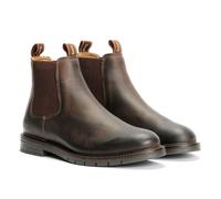 Tower London Harbour Leather Mens Dark Brown Chelsea Boots - Size UK 10