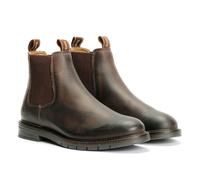 Tower London Harbour Leather Men's Dark Brown Chelsea Boots - UK 8