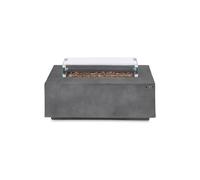 Tower Magna Gas Fire Pit, Rectangular, Smokeless Flame, Magnesium Oxide In Grey Grey